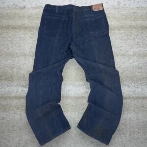True Vintage Plain Pockets Corduroy Pants Navy Blue Flared Bootcut Fit 70s